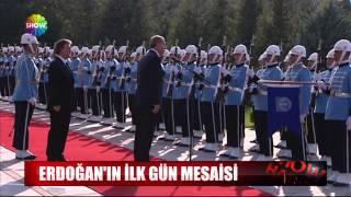 Erdoğan'ın ilk gün mesaisi