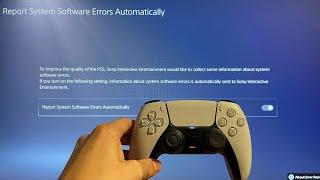 PS5: How to Report System Software Errors Automatically Tutorial! (For Beginners)