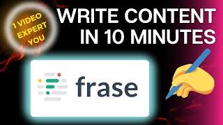 how to create content with the frase ai writer | Content Writer | frase.io tutorial 2022