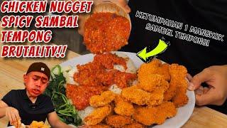 GILA! KEPEDESAN MAKAN CHICKEN NUGGET SPICY SAMBEL TEMPONG TERPEDAS DI INDONESIA!!