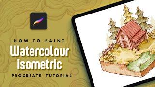 The Simple way to colour isometric for beginners | Isometric drawing using stamp brushes