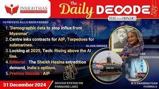 The Daily Decode | 31st December 2024 | Newspaper Analysis