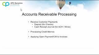 Accounts Receivable Processing in Dynamics 365 Business Central