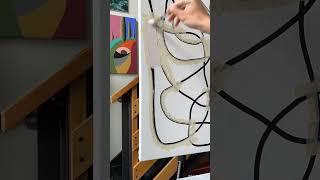 Blended abstract painting tutorial#shorts #abstractart #acrylicpainting