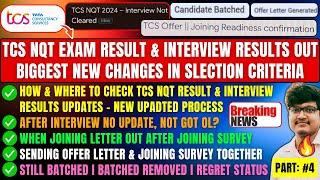 TCS NEW CHANGE IN PROCESS, OFFER LETTER & JOINING SURVEY MAIL TOGETHER, CHECK NQT & INTERVIEW RESULT