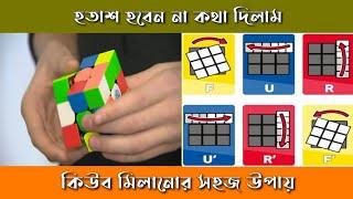 রুবিক্স কিউব মিলানোর সহজ উপায় | HOW TO SOLVE RUBIK'S CUBE EASILY | হাবলুদের পাঠশালা ||