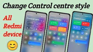 Miui 13 change Control centre style and blur effect all Redmi Mobile