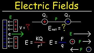 Electric Field Due To Point Charges - Physics Problems