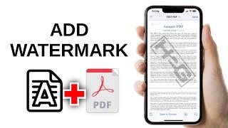 How to Add Watermark to A PDF - iPhone & Android