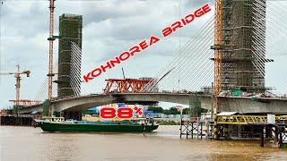 Over 88% Of Construction Update Koh Norea Bridge Almost Finish Now l Phnom Penh Cambodia Street Tour