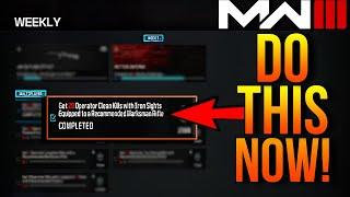 *EASY!* How To Get 20 Clean Kills With Iron Sights Equipped To A Marksman Rifle in MW3!