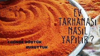 Ev tarhanası nasıl yapılır| Kuru tarhana | 1 günde dök kurut