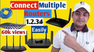 How To Connect Multiple Router Same 1 Network Hindi Main | MultipleRouter kaise Conect kren LanToWan