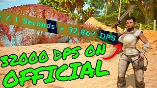 How To Do 32000 DPS in Ark Survival Ascended On Official Settings!!!!! Melee Character Buffs!!!