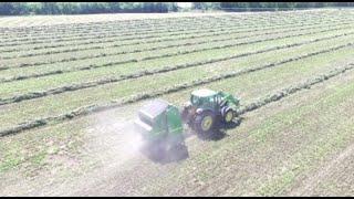 Harvesting Alfalfa Hay - Peterson Family Farm (Filmed with DJI Phantom 4)