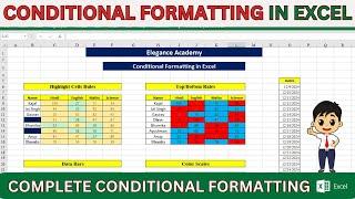 CONDITIONAL FORMATTING in Excel #excel #msexcel #eleganceacademy