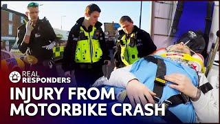 Biker Has Potential Serious Spinal Injuries After Crash | Inside The Ambulance | Real Responders