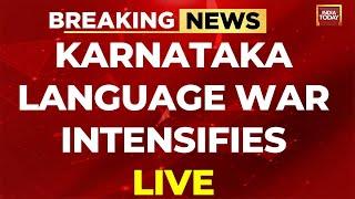 Karnataka News LIVE: Bengaluru Crackdown On English Signboards | Karnataka Language War LIVE News