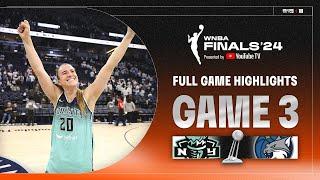 New York Liberty vs. Minnesota Lynx | FULL GAME HIGHLIGHTS | WNBA Finals Game 3