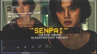 "Senpai" Tiktok trend edit tutorial | Alightmotion tutorial