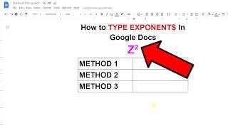 How to TYPE EXPONENTS In Google Docs- [ 3  QUICK METHODS]