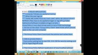 MCSE 2012 - 70411 - Configure and Manage Group Policy