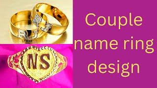 Latest couple name gold ring designs// couple gold ring designs