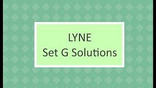 LYNE (PC) - Set G Solutions