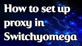 How to set up proxy in Switchyomega extension for Google Chrome