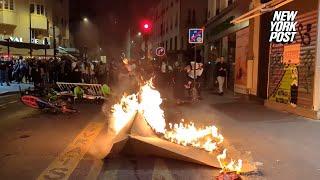 Rioting leftists besiege French capital after populist National Rally party victory