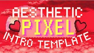 grunge red aesthetic pixel intro template | no text 2021 