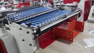 side sealing heat cutting bag making machine in testing