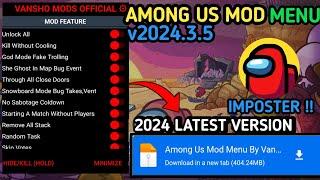 Among Us Mod Menu v2024.3.5 Always Imposter, Unlock all, kill without Cooling || Among Us Mod Menu