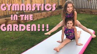 Gymnastics In The Garden!!! We Had Fun Outside On The Airtrack!!!