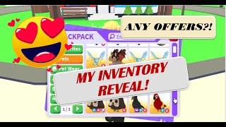 FINALLY!  MY ADOPT ME INVENTORY REVEAL!!  *YOU CAN OFFER* 