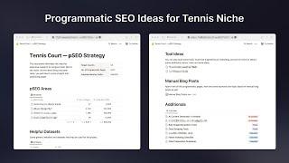 Programmatic SEO Ideas for Tennis Niche – Organized in Notion