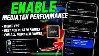 How To Enable MEDIATEK PERFORMANCE : Get More FPS + Max PERFORMANCE