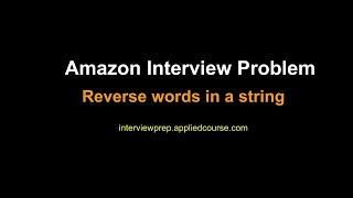 Reverse the words in a string | Applied AI Course