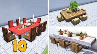 Minecraft: +10 Tables and Chairs Build Hacks & Ideas