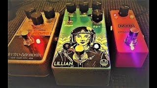 Walrus Audio Lillian Phaser Comparison - MXR Phase 95 & EHX Bad Stone - Clean & Dirty