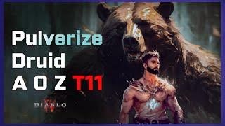 Diablo 4 S2: Ultimate Pulverize Druid Build for Abattoir of Zir  (T11 Clear) 暗黑破壞神IV賽季2：德魯伊,拍拍熊的終極BD