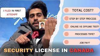 HOW TO GET SECURITY LICENSE IN CANADA | JOB FOR STUDENTS | Security Guard License-Step-by-Step Guide