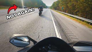 Two Yamaha R6's Cutting Up Traffic + COPS