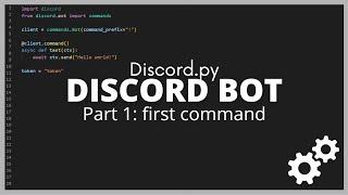 Discord py tutorial ┃setup and first command