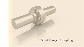 Solid Flanged Coupling assembly animation | Shaft Couplings | Autodesk Inventor