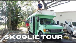 SKOOLIE CONVERSION TOUR | 6 Window E450 School Bus Converted Into Home On Wheels