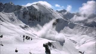 Lawine überrascht Skifahrer  Kanzelwand Oberstdorf Ostern 2016 - snow avalanche