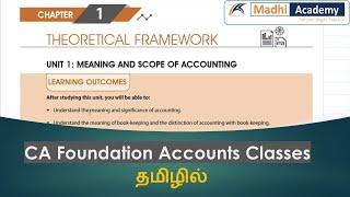 Meaning and scope of accounting CA foundation Chapter 1 in Tamil