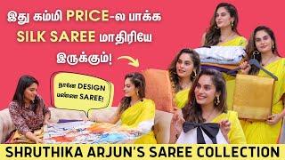 Nighty மாதிரி Comfortable-ஆன Sarees!  - Actress Shrutika Arjun's Saree Collection | Cotton Saree