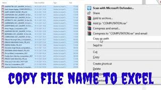 copyaspath | Copy list of File name into excel | copy multi pdf name to excel